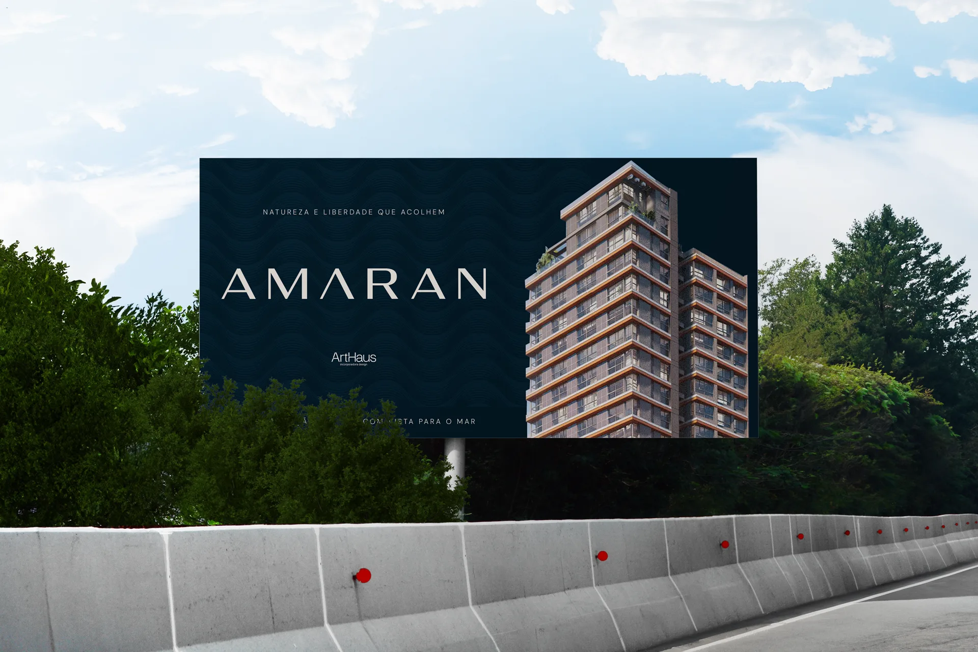 Amaran — Outdoor de campanha e aplicação de marca
