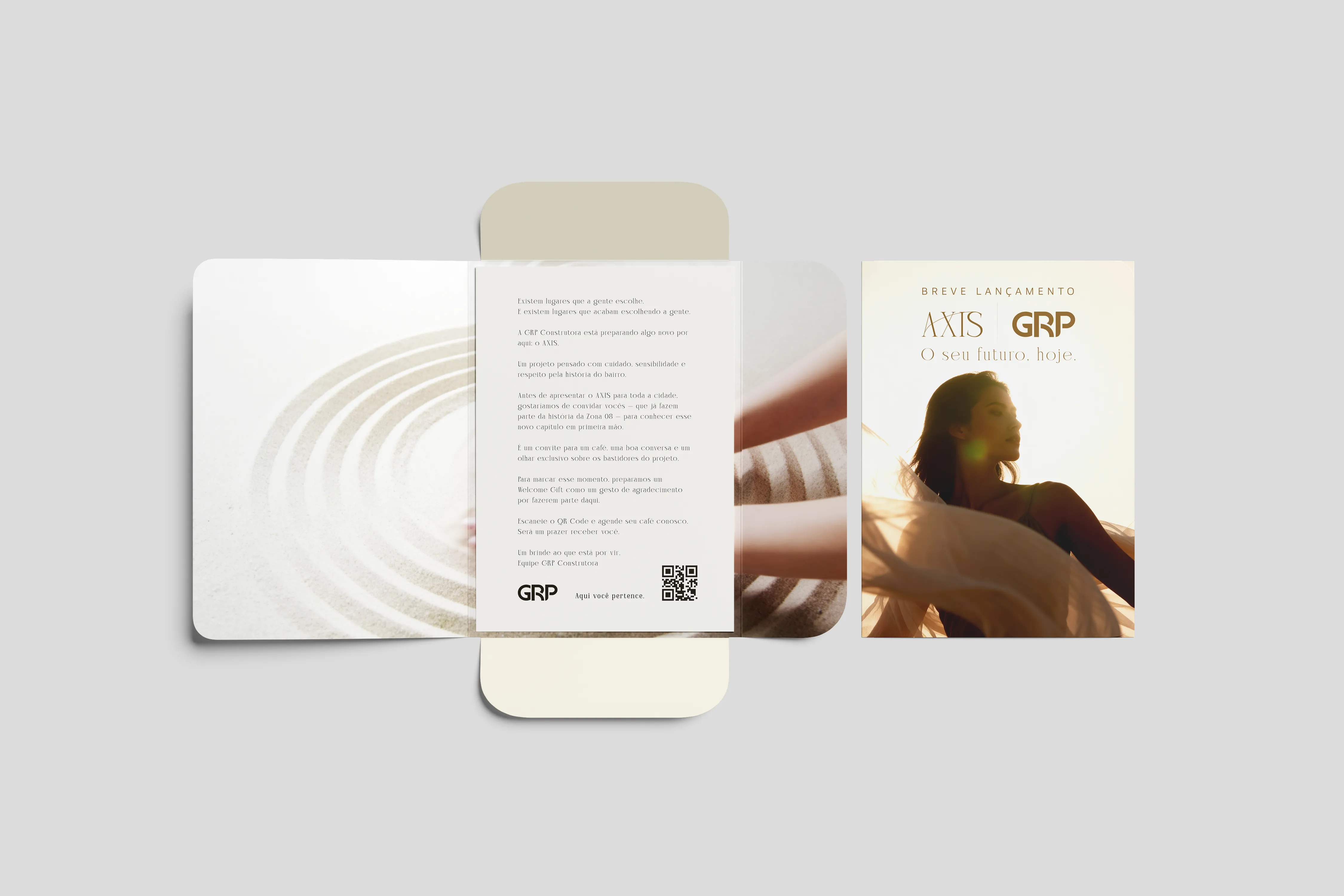 Axis — Material de comunicação com carta para os vizinhos do empreendimento