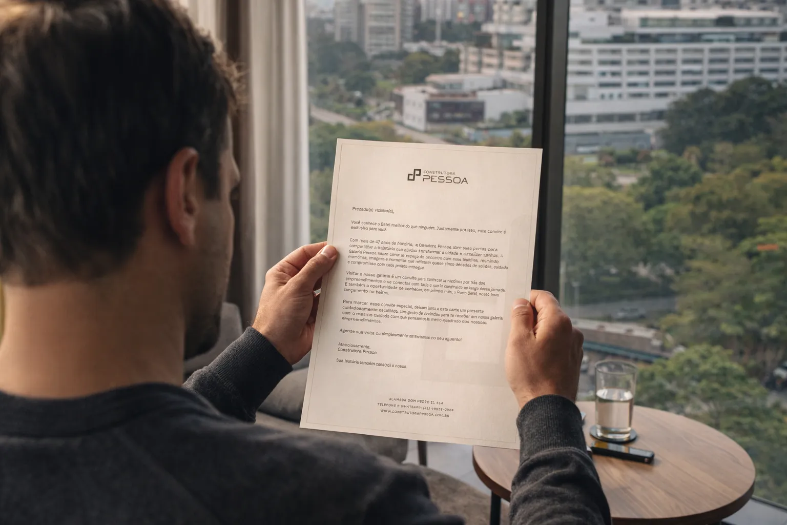 Construtora Pessoa — Aplicações de marca e papelaria corporativa