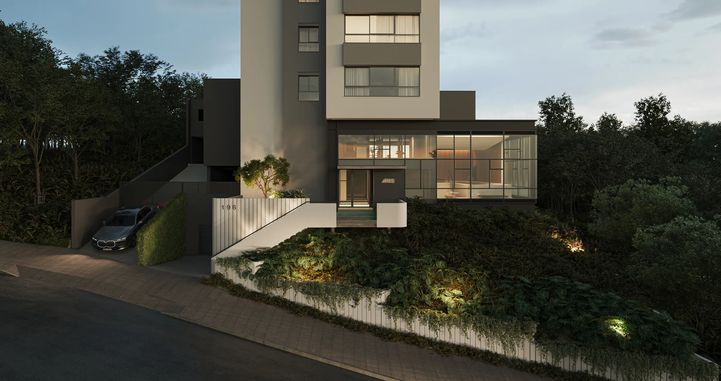 Ares — Renderização 3D da fachada