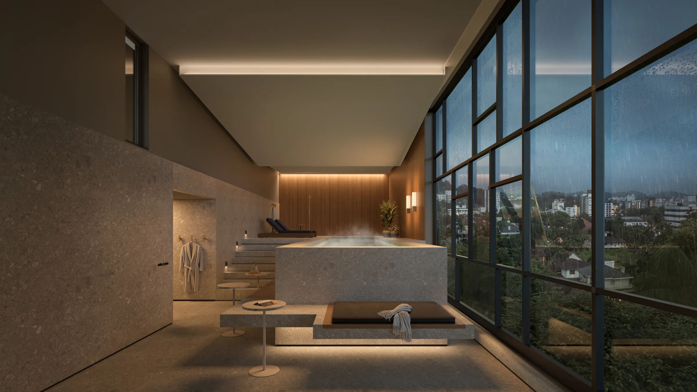 Ares — Renderização 3D da piscina